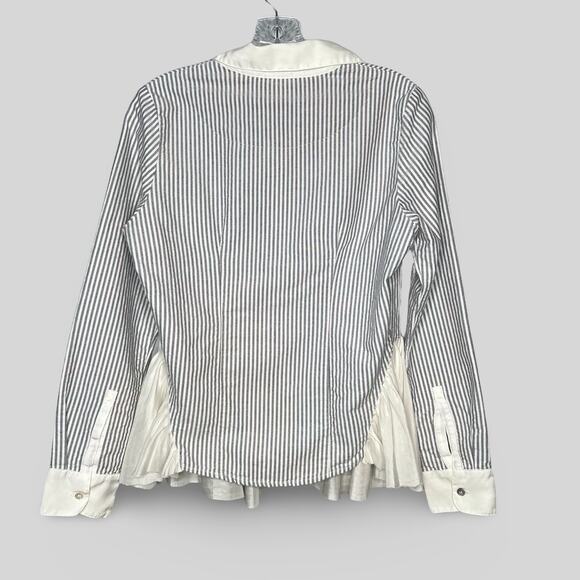 Clu Striped Button Down Blouse - Picture 4 of 5